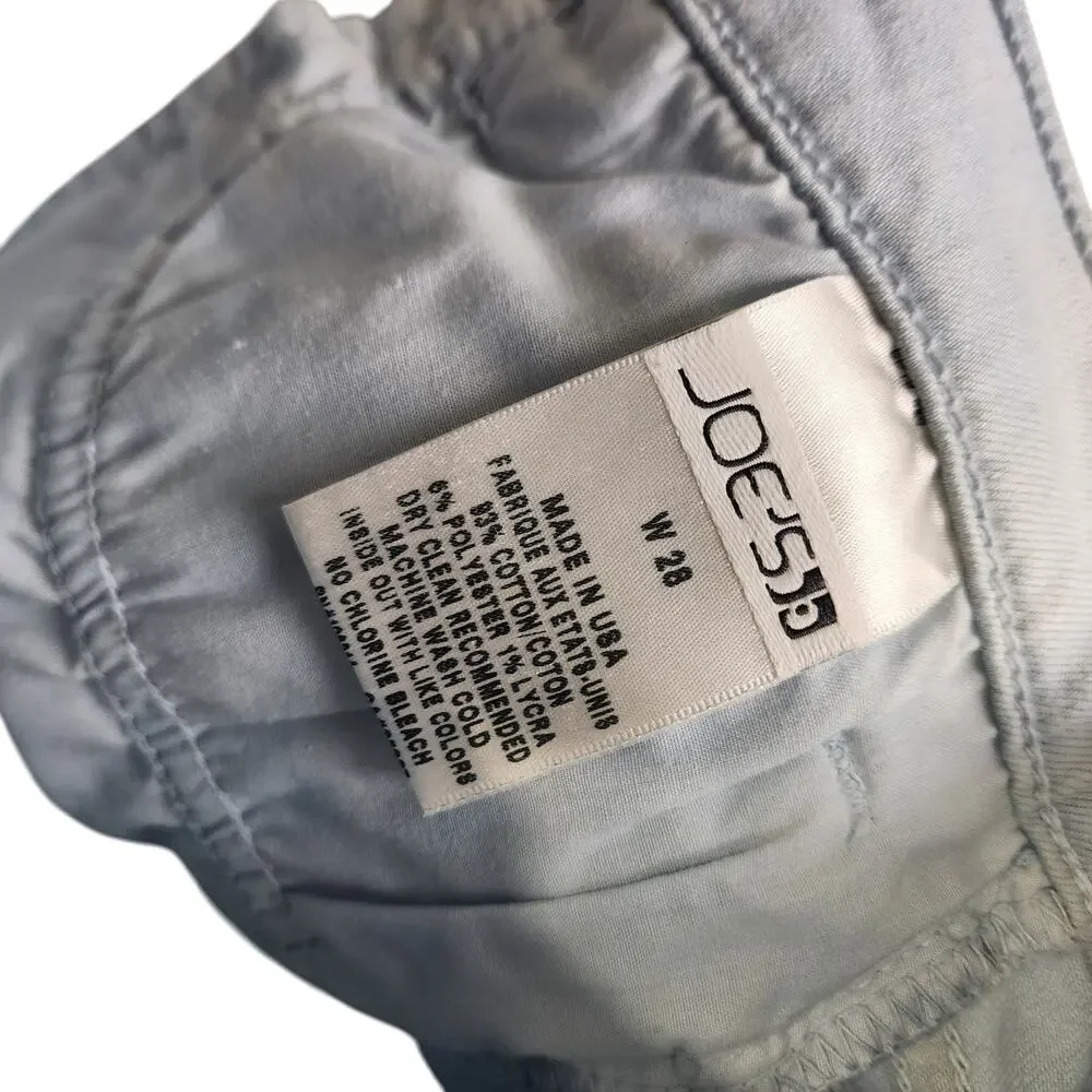 Joes Jeans Womens Micro Mini Denim Skirt Size 28‎ Cloud Blue Tie Dye Fringe Hem